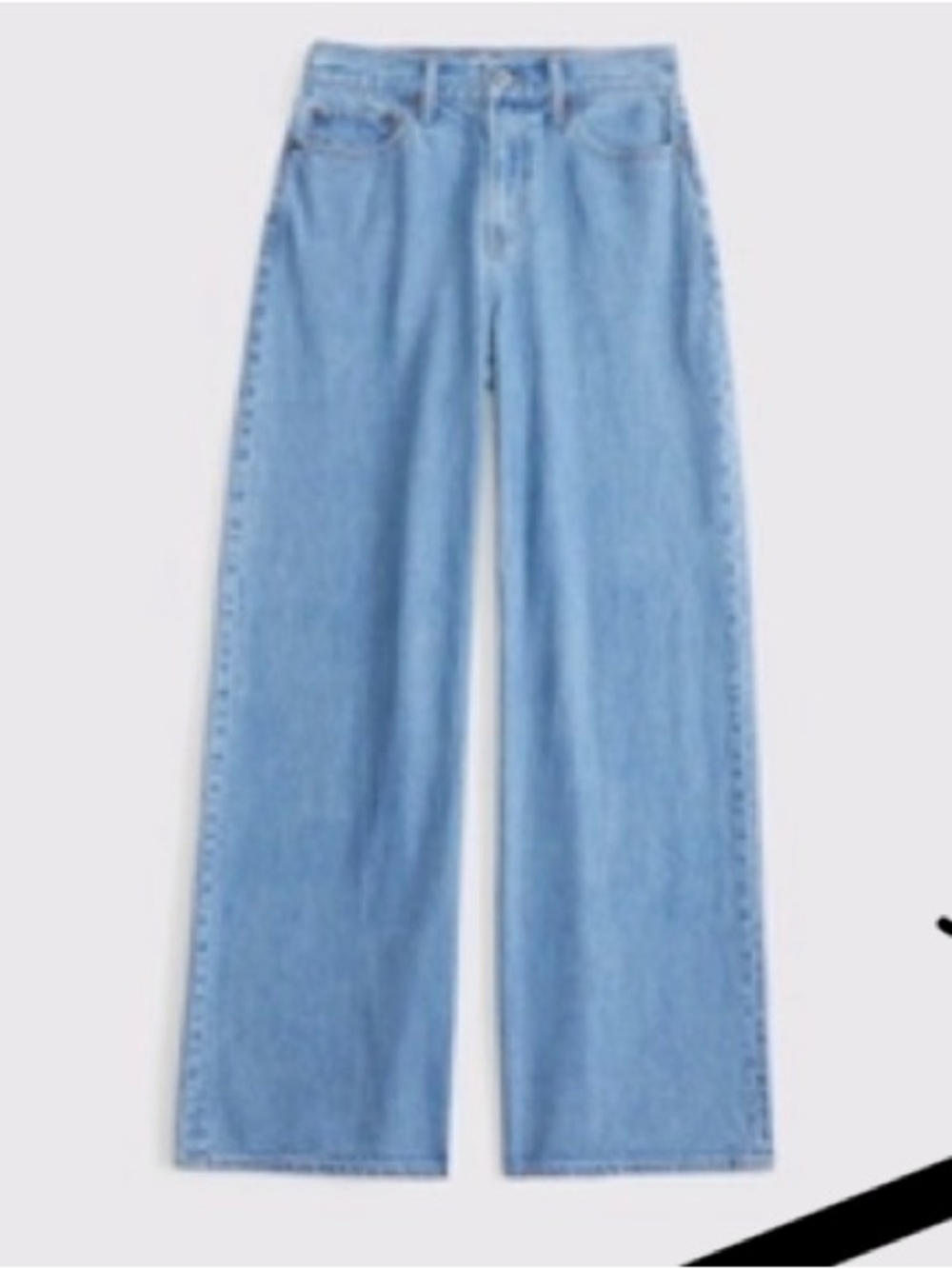 Abercrombie & Fitch Light Blue High-Rise Wide Leg Jeans
